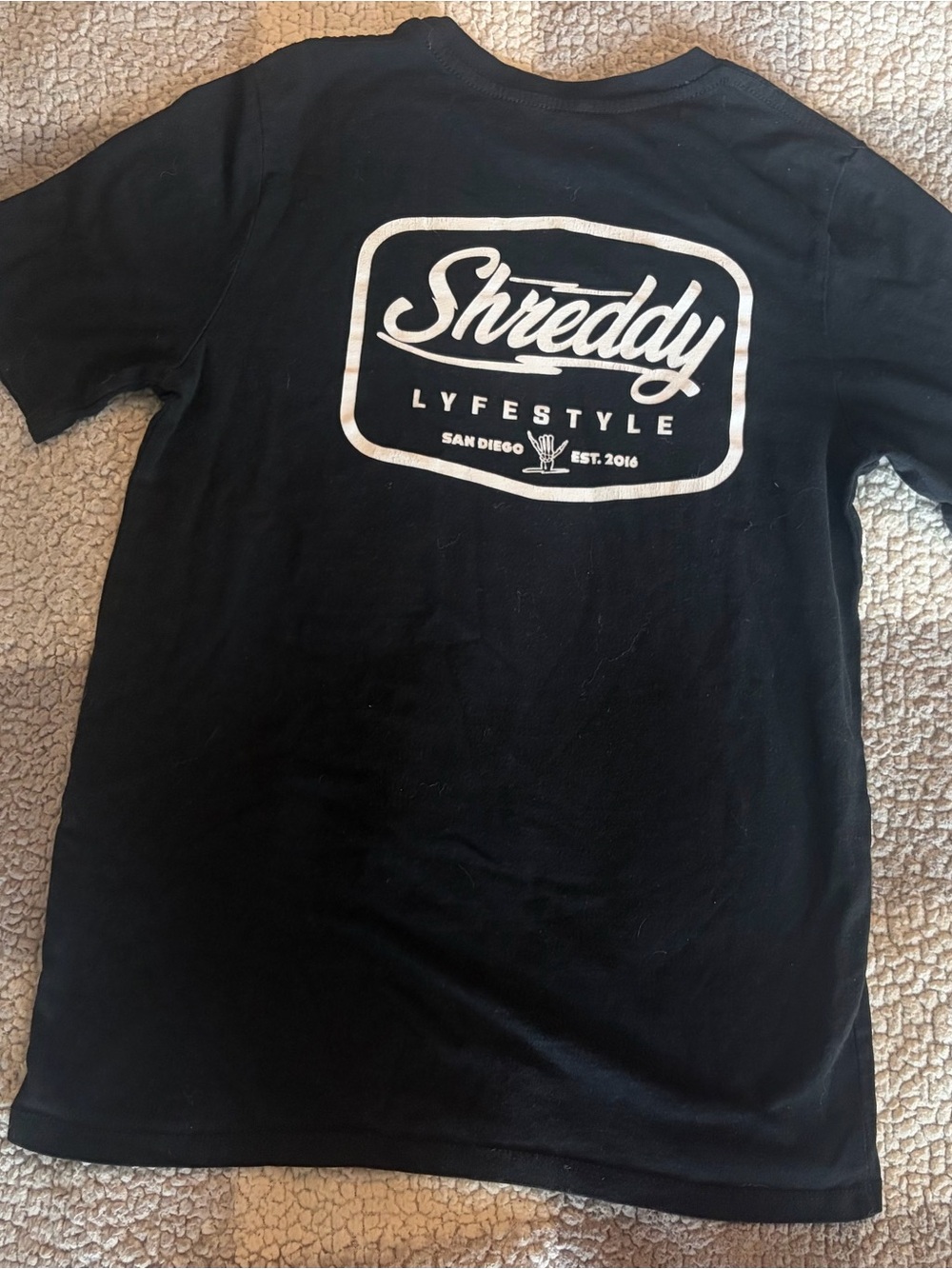 Shreddy Kids black shirt